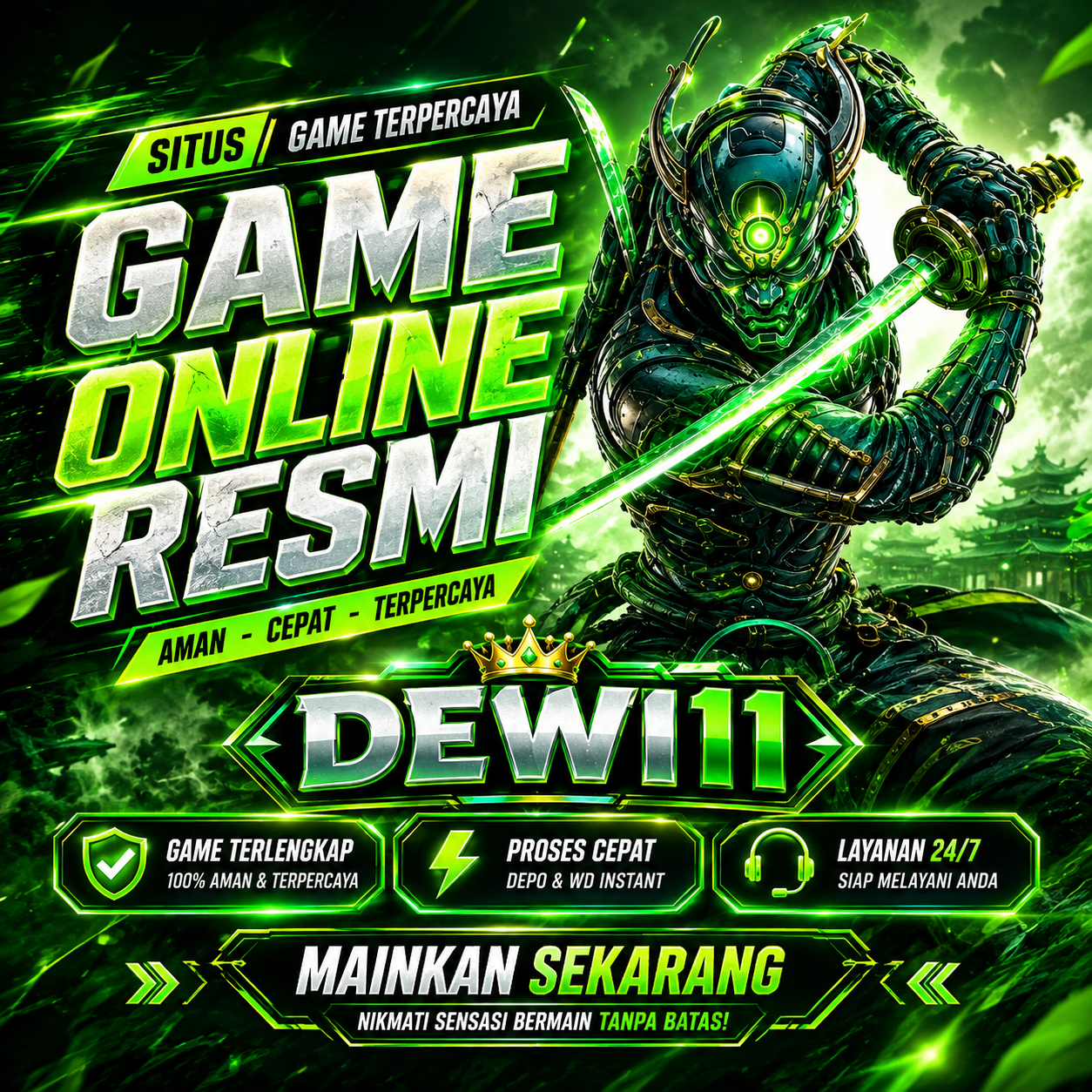 DEWI11 >> hadir dengan permainan virtual berhadiah bertampilan modern dan simpel